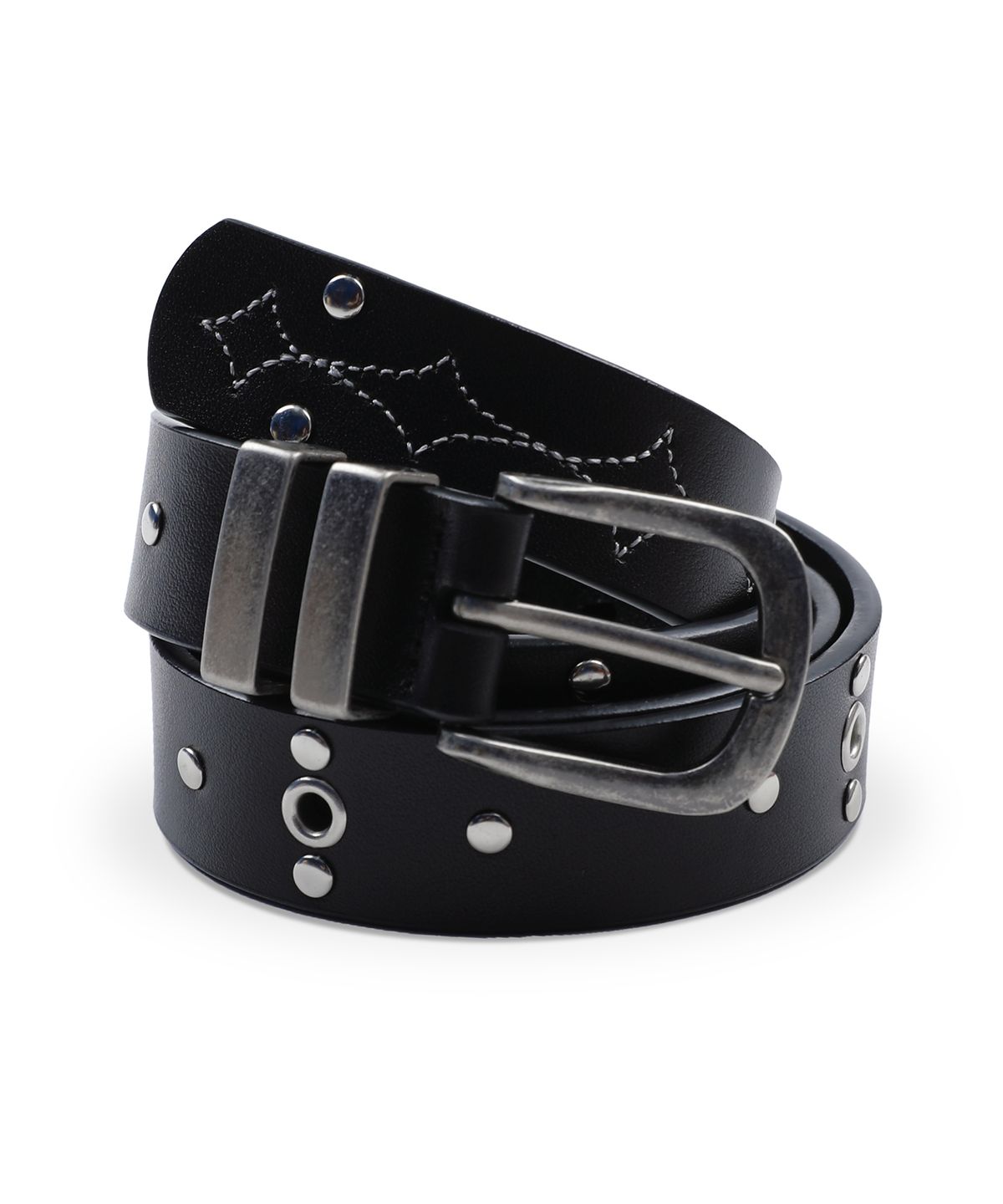 엑스톤즈(XTONZ) XTA115 크로스 스터드 레더 벨트 (BLACK)
