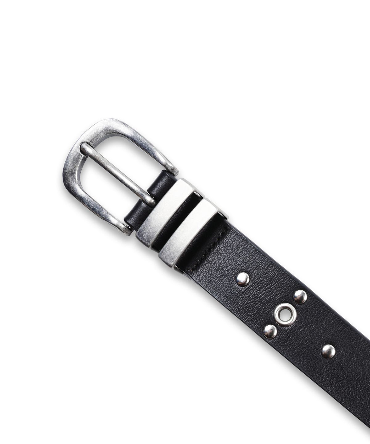 엑스톤즈(XTONZ) XTA115 크로스 스터드 레더 벨트 (BLACK)
