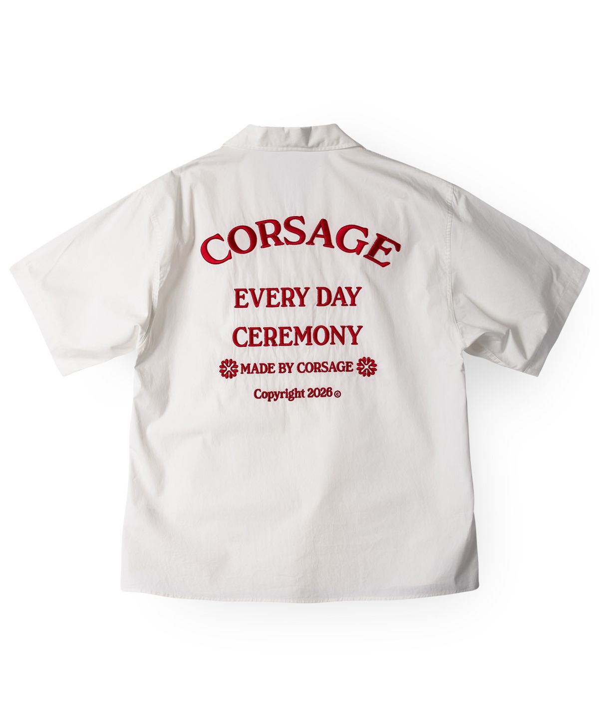 코사지(CORSAGE) 엠보자수 반팔셔츠