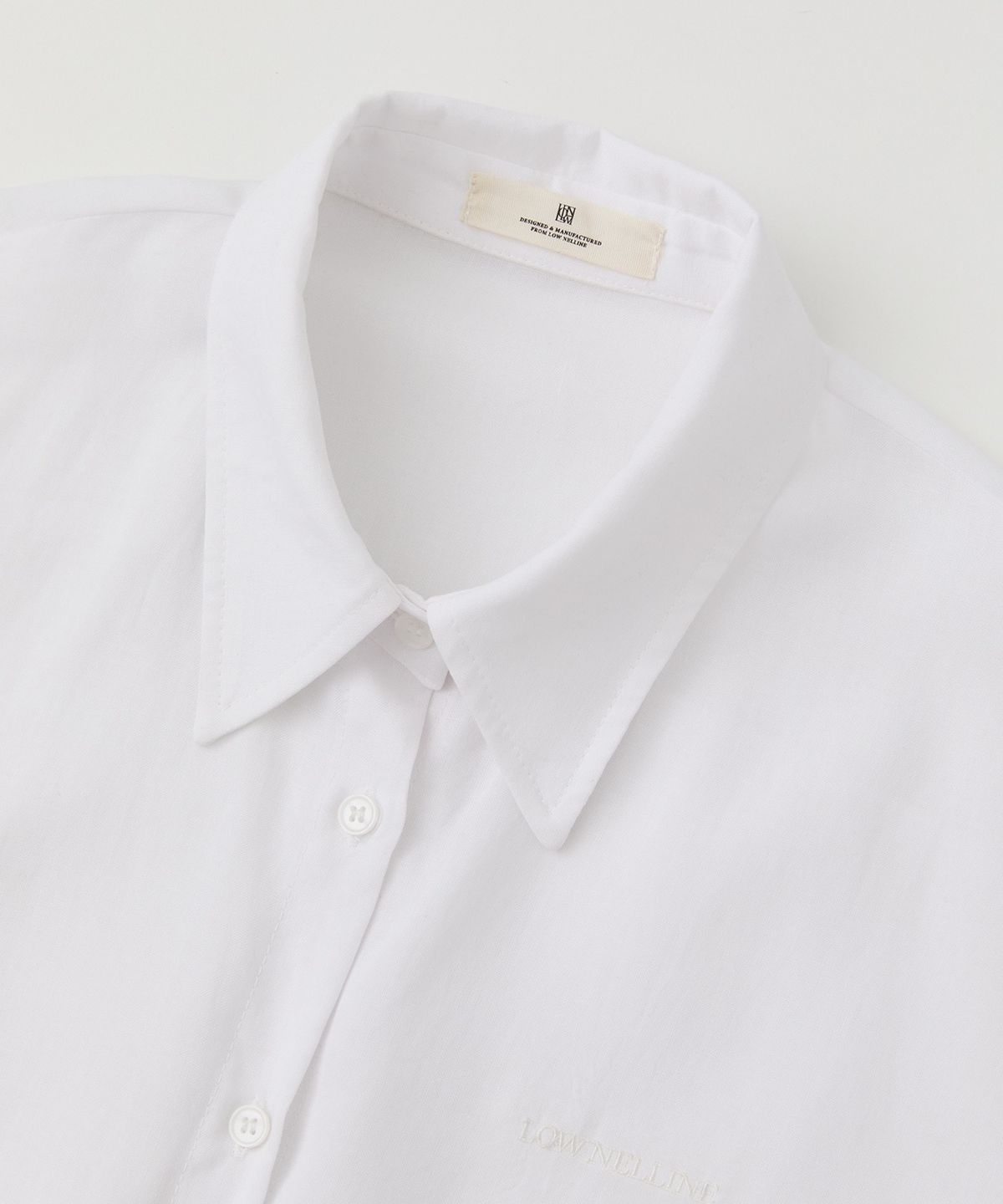 로우넬라인(LOW NELLINE) POSITANO TENCEL LINEN SHIRT_WHITE