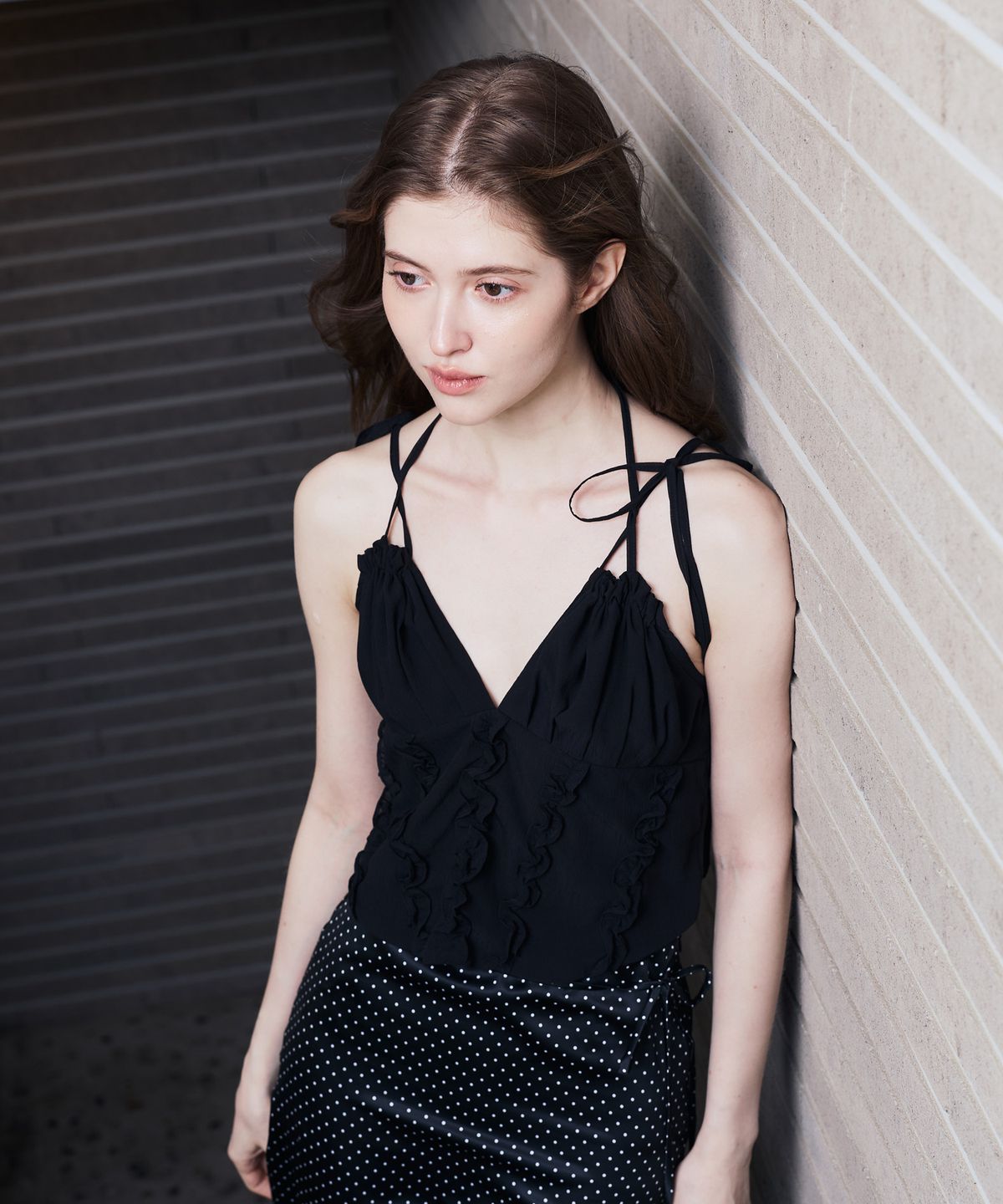 아리킴(ARIKIM) REVE CORSET SMOCKED TOP / BLACK