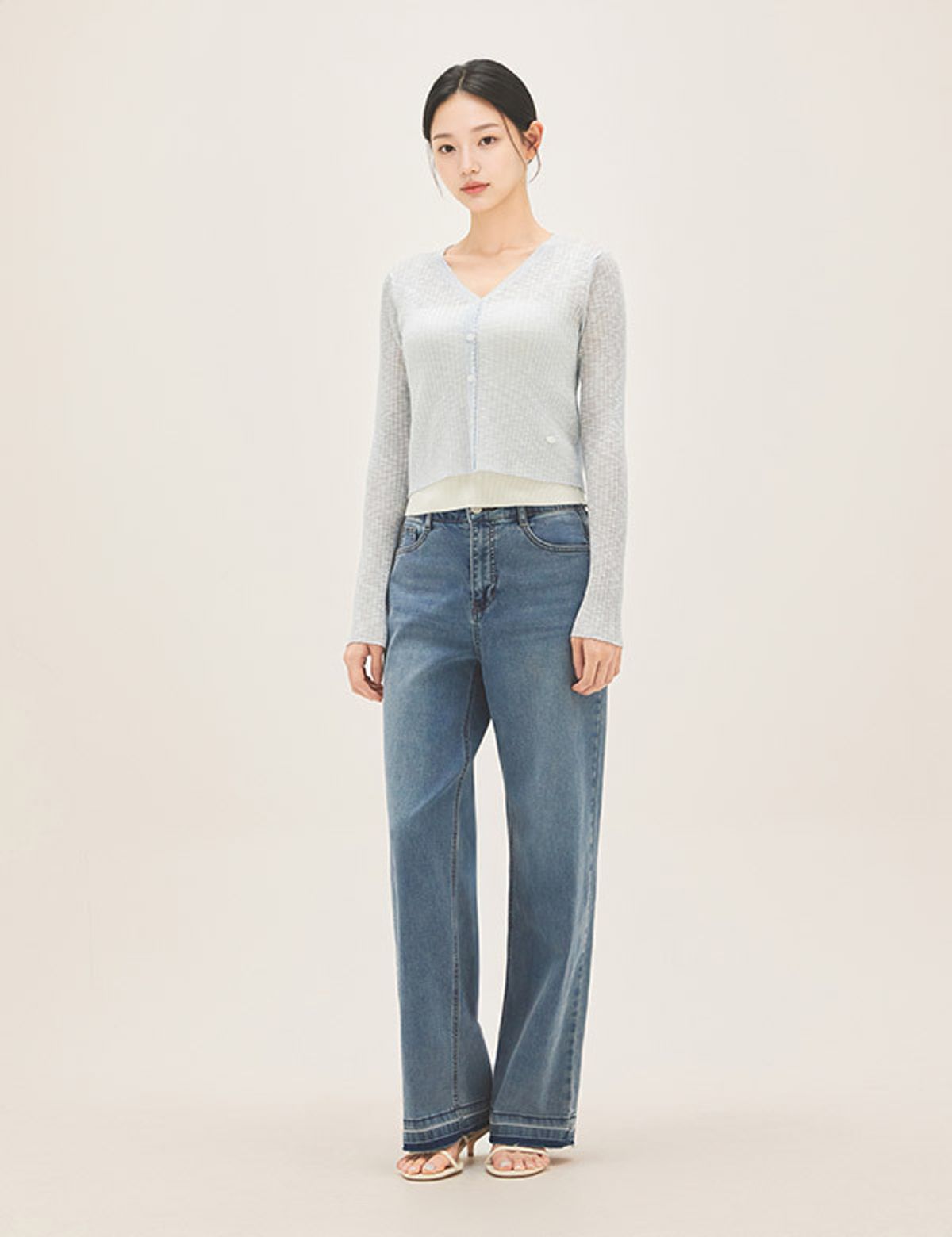 로엠(ROEM) 시스루 긴팔 가디건 RMCKG26R14
