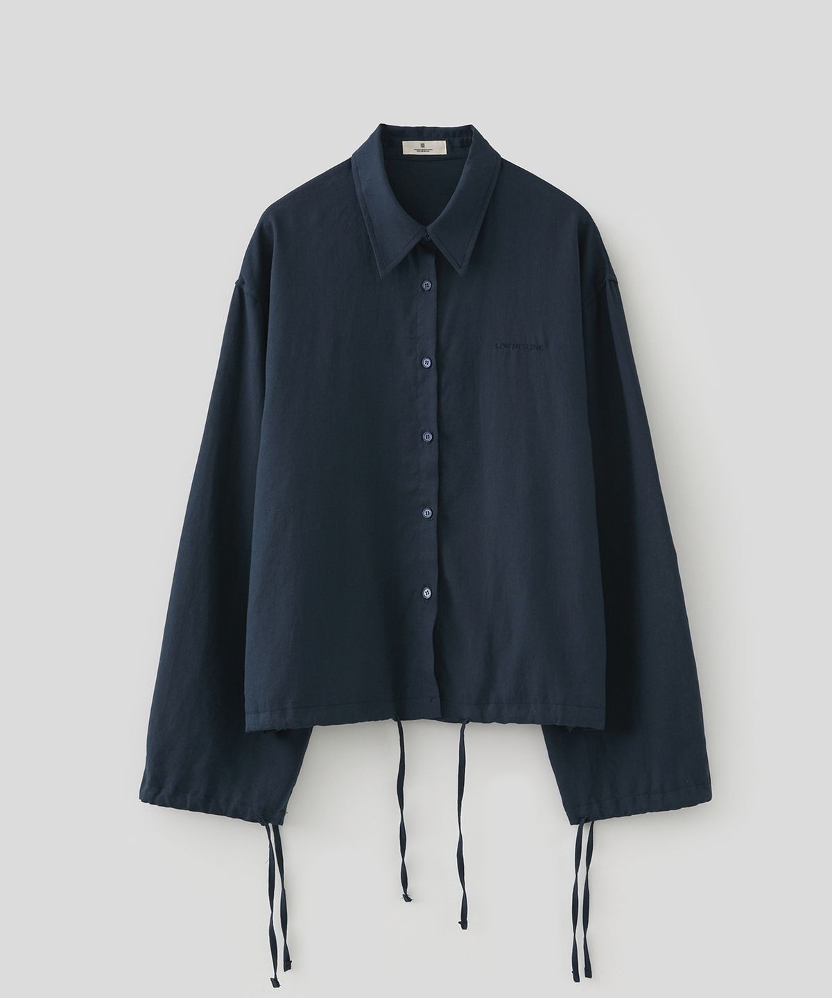 로우넬라인(LOW NELLINE) POSITANO TENCEL LINEN SHIRT_NAVY