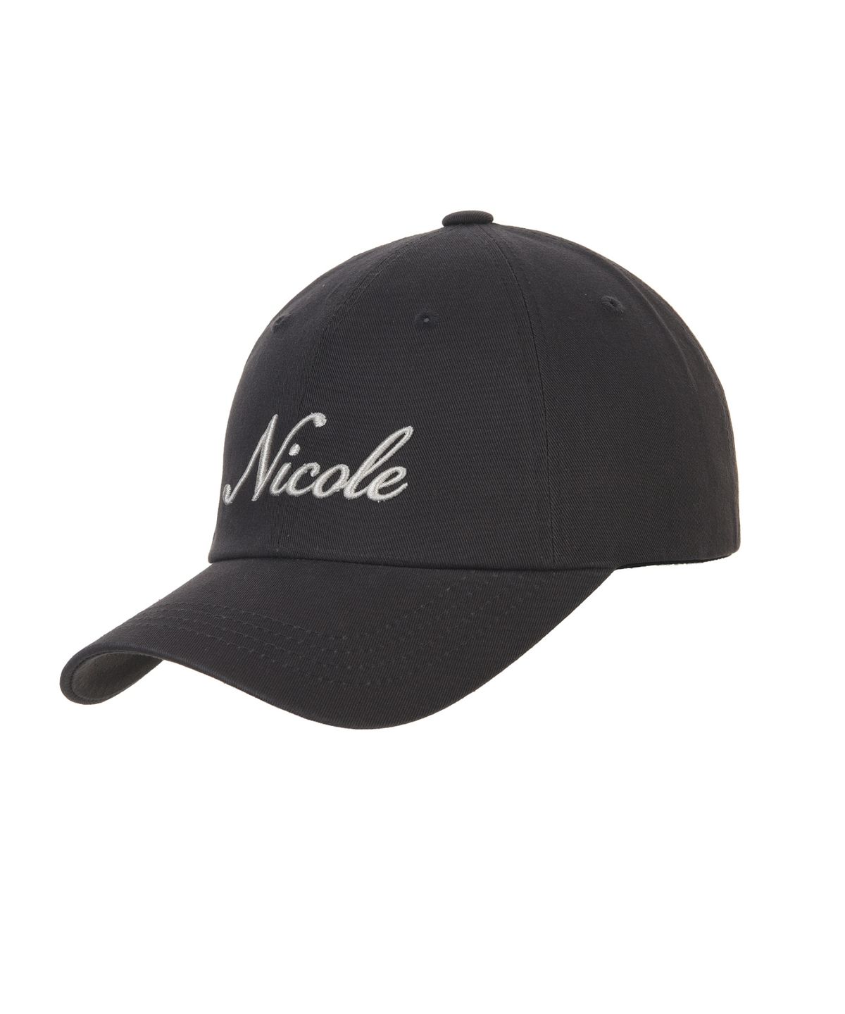 닉앤니콜(NICK&NICOLE) NICOLE LETTERING BALL CAP_CHARCOAL