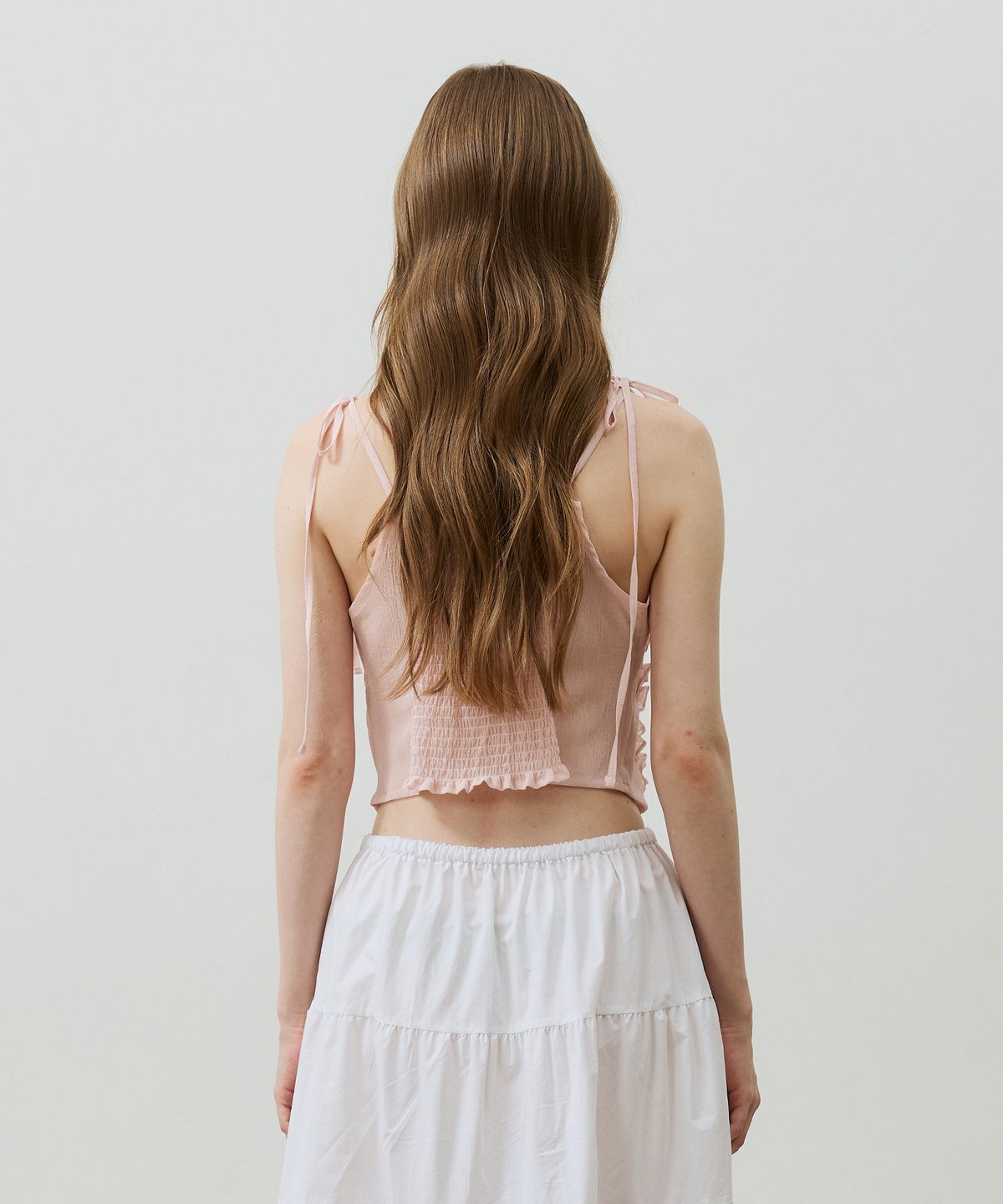아리킴(ARIKIM) REVE CORSET SMOCKED TOP / PINK