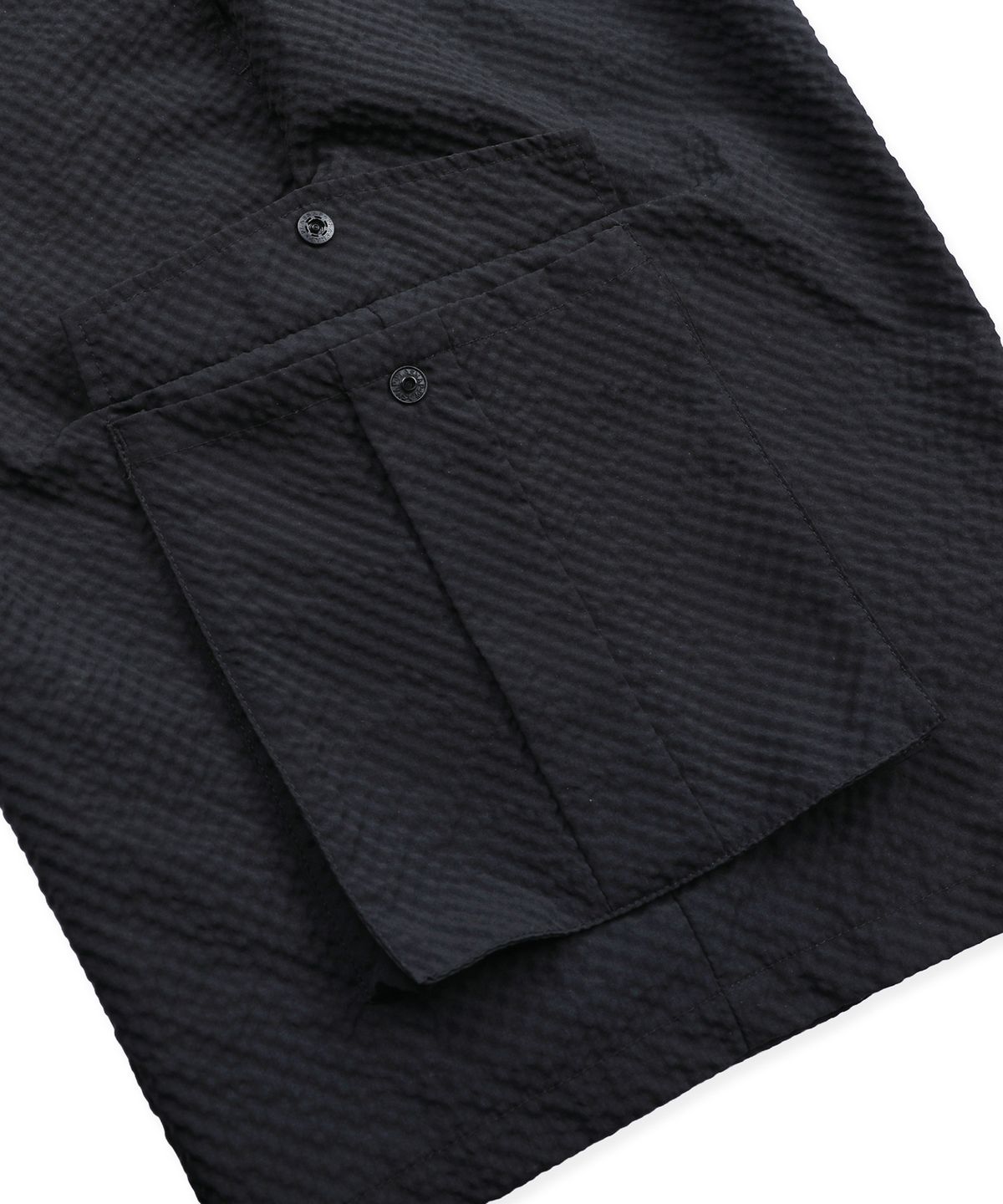 엑스톤즈(XTONZ) XP333 체크 링클 카고 버뮤다 팬츠 (BLACK)