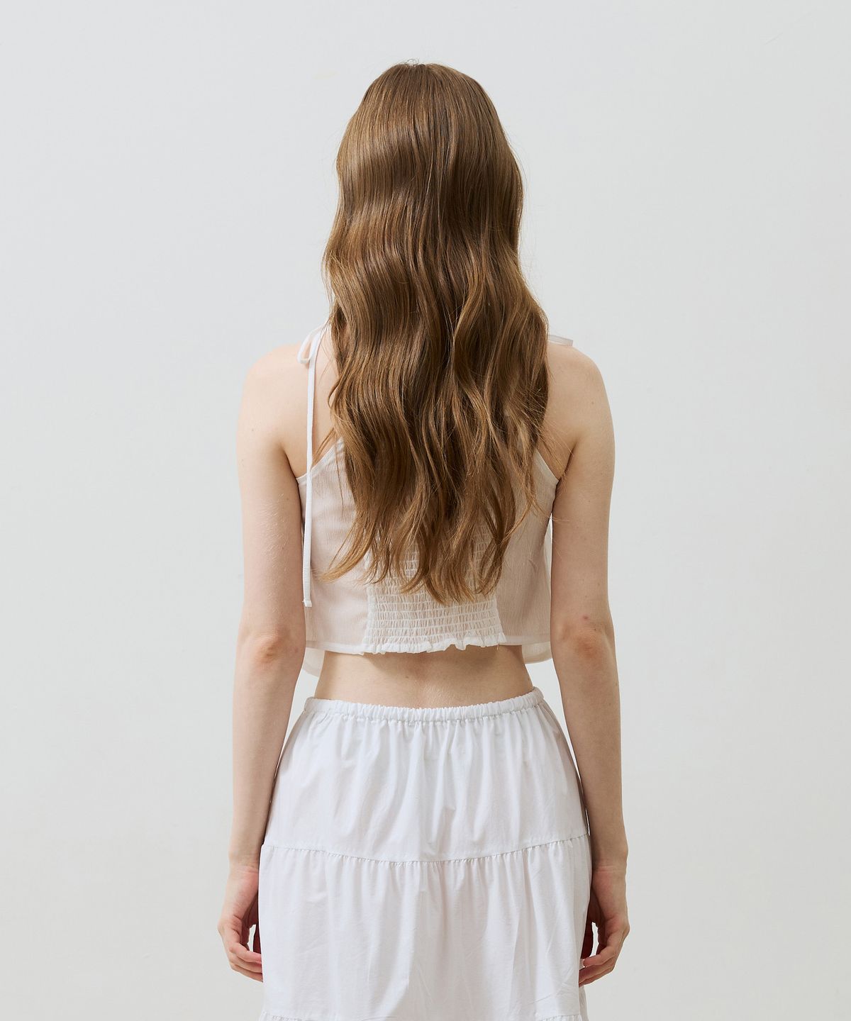 아리킴(ARIKIM) REVE CORSET SMOCKED TOP / WHITE