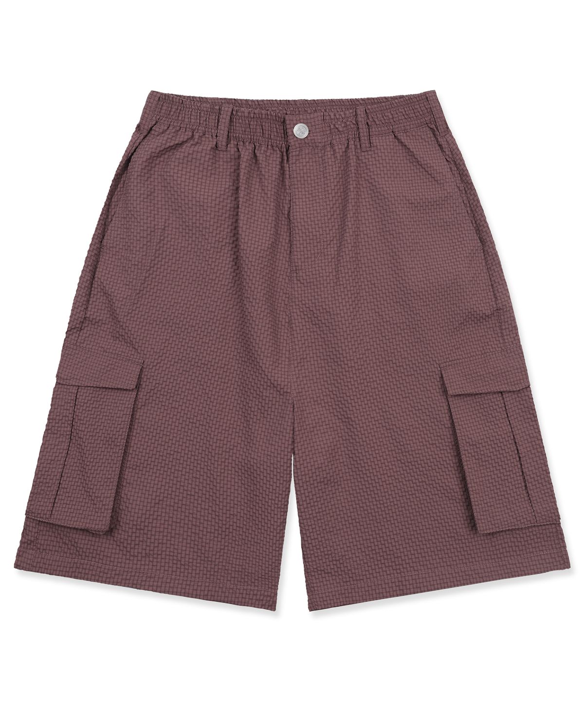 엑스톤즈(XTONZ) XP333 체크 링클 카고 버뮤다 팬츠 (BURGUNDY)
