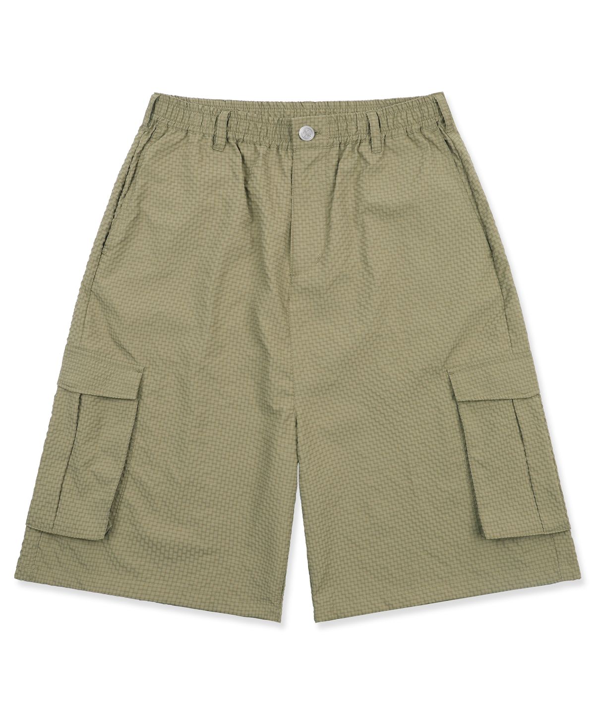 엑스톤즈(XTONZ) XP333 체크 링클 카고 버뮤다 팬츠 (KHAKI/BEIGE)