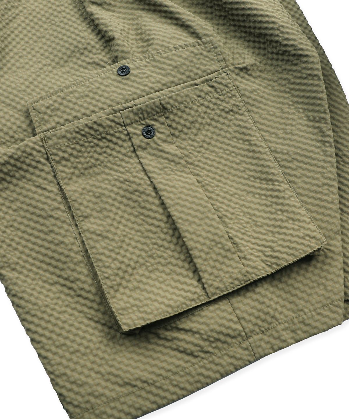 엑스톤즈(XTONZ) XP333 체크 링클 카고 버뮤다 팬츠 (KHAKI/BEIGE)
