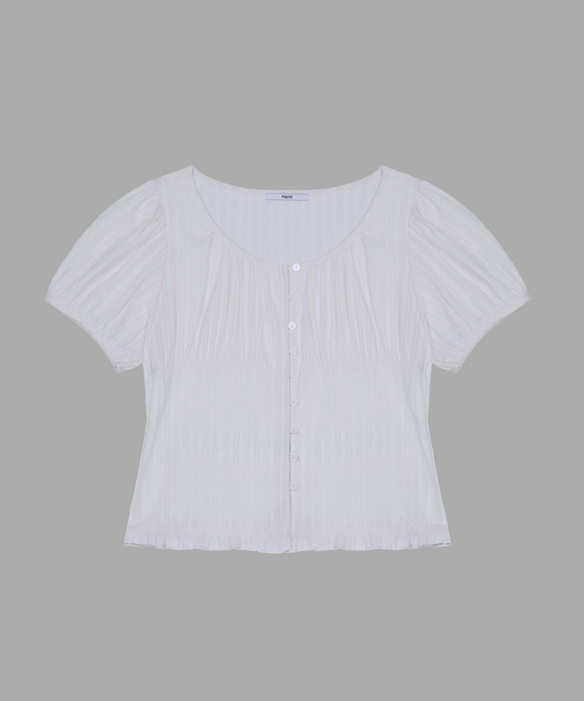 헤인트(HAINT) ELIO SHEERRING BLOUSE 2COL_IVORY