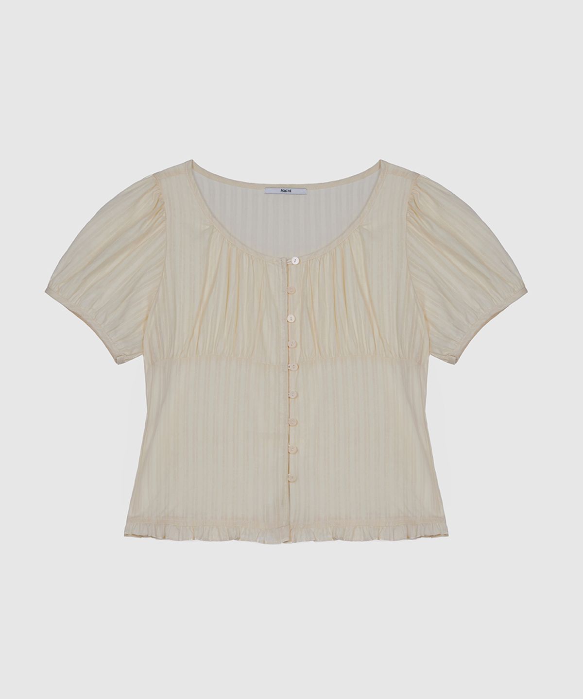 헤인트(HAINT) ELIO SHEERRING BLOUSE 2COL_CREAM