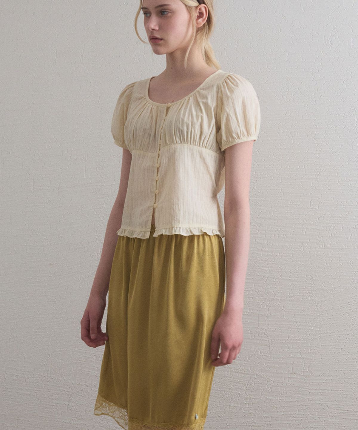 헤인트(HAINT) ELIO SHEERRING BLOUSE 2COL_CREAM
