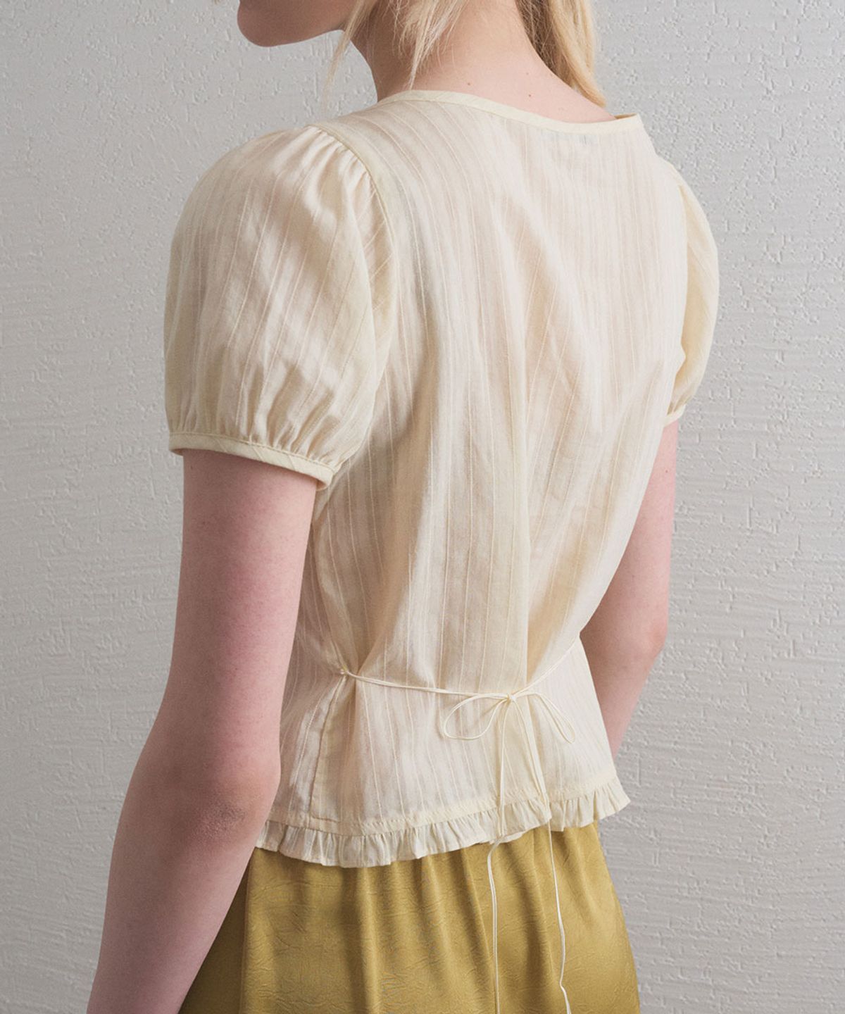 헤인트(HAINT) ELIO SHEERRING BLOUSE 2COL_CREAM
