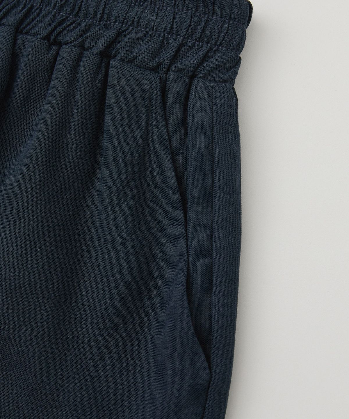 로우넬라인(LOW NELLINE) POSITANO TENCEL LINEN SHORTS_DARK NAVY