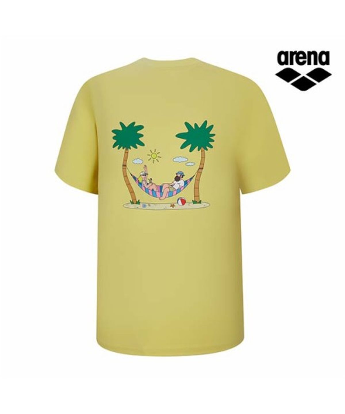 아레나(ARENA) ARENA x 전황일 유니 오버핏 숏슬리브 래쉬가드 A6BC1RR92YEL