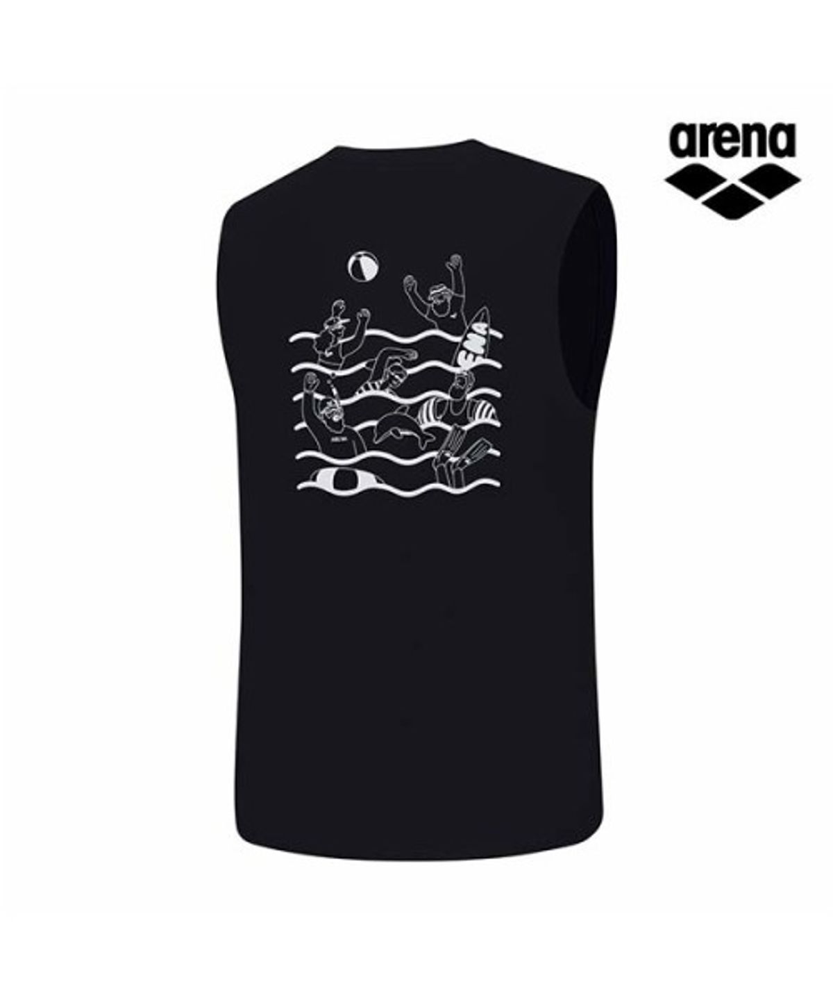 아레나(ARENA) ARENA x 전황일 유니 슬리브리스 래쉬가드 A6BC1RR94BLK