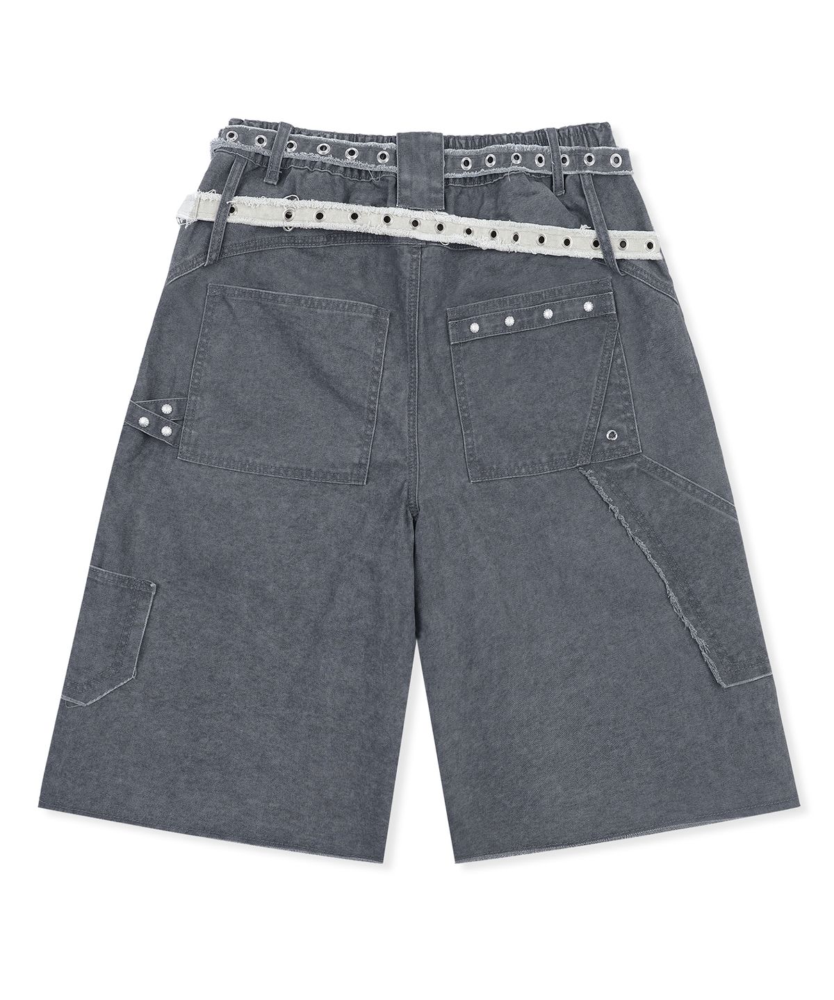 엑스톤즈(XTONZ) XP332 트와인 체인 버뮤다 코튼 팬츠 (CHARCOAL)