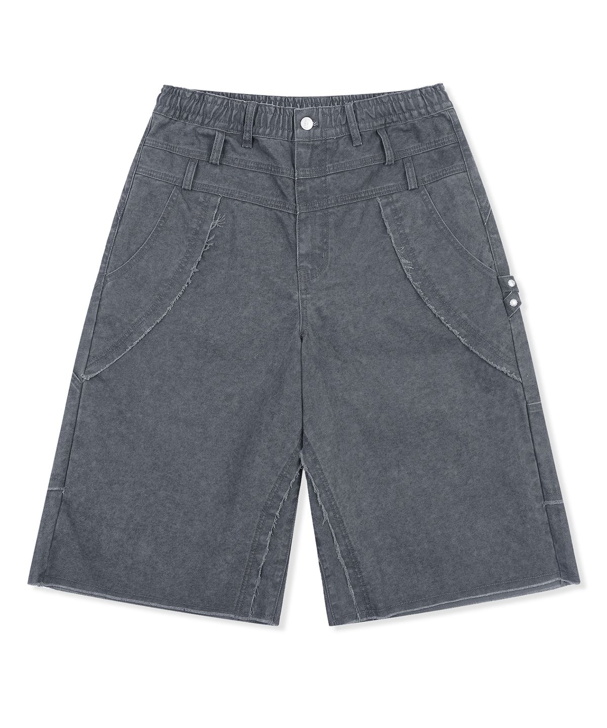 엑스톤즈(XTONZ) XP332 트와인 체인 버뮤다 코튼 팬츠 (CHARCOAL)