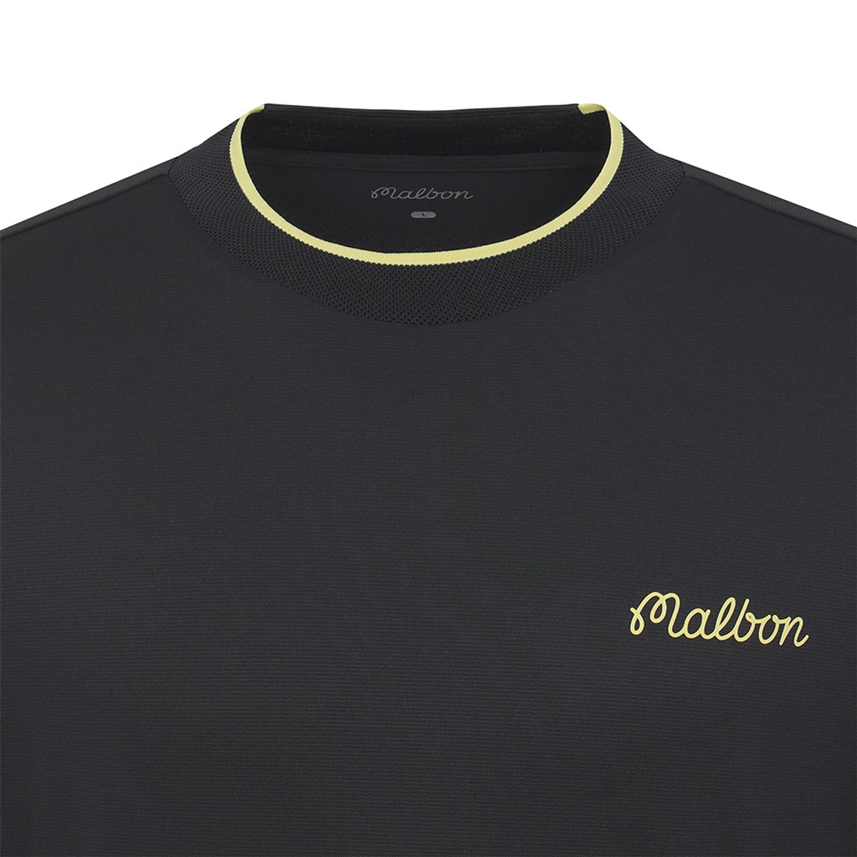 말본 골프(MALBON GOLF) 등판 버킷포인트 모크넥 티셔츠 BLACK (MAN)