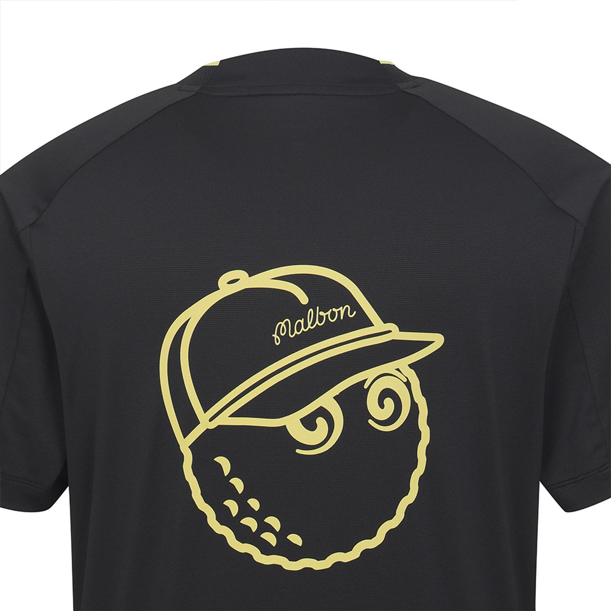 말본 골프(MALBON GOLF) 등판 버킷포인트 모크넥 티셔츠 BLACK (MAN)