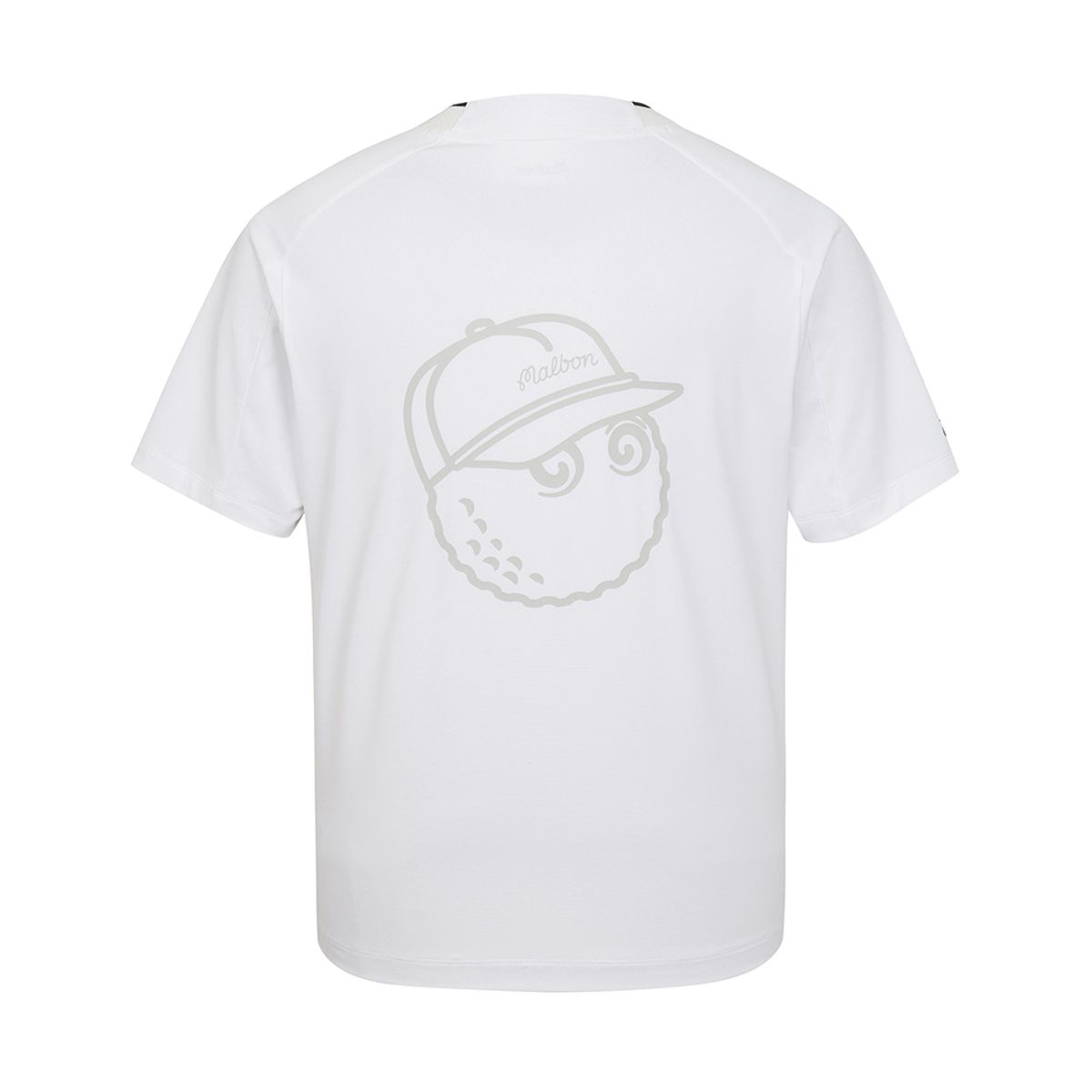 말본 골프(MALBON GOLF) 등판 버킷포인트 모크넥 티셔츠 OFF WHITE (MAN)