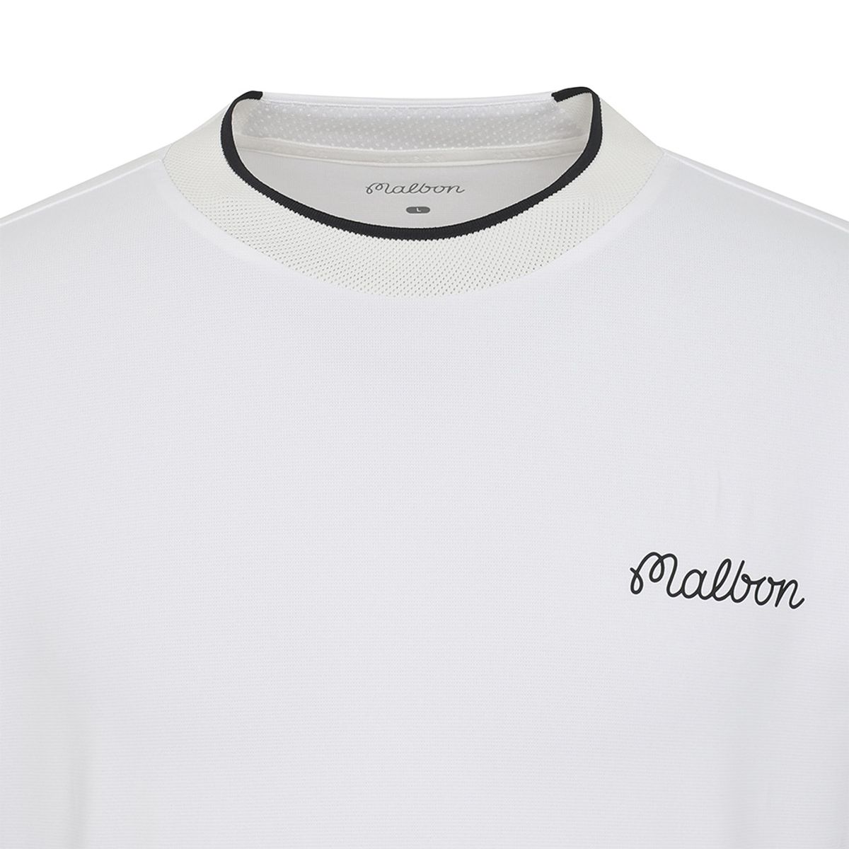 말본 골프(MALBON GOLF) 등판 버킷포인트 모크넥 티셔츠 OFF WHITE (MAN)