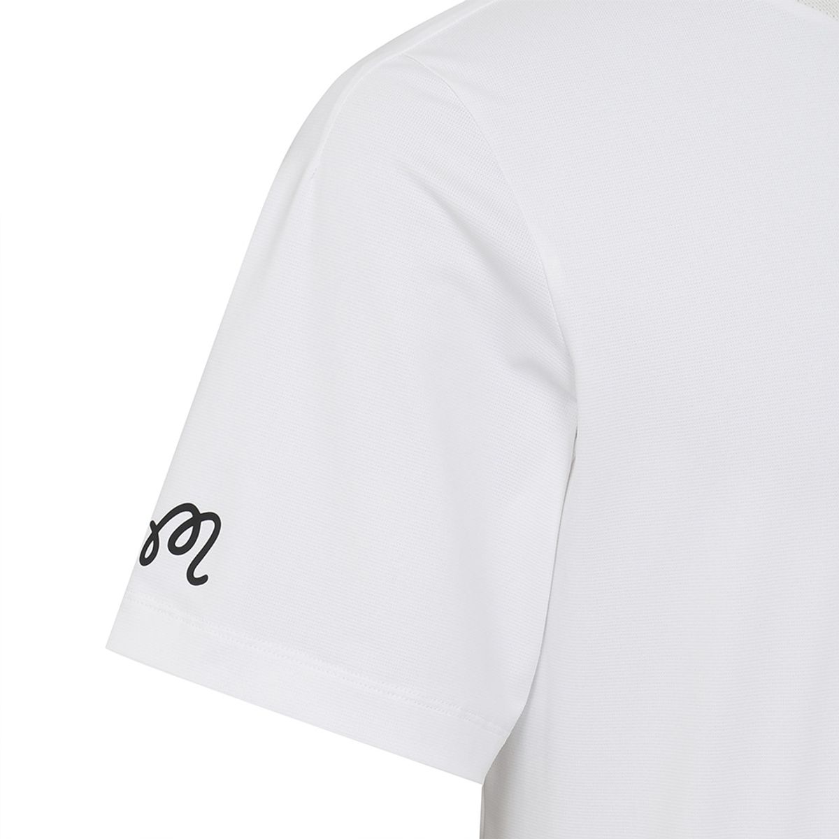 말본 골프(MALBON GOLF) 등판 버킷포인트 모크넥 티셔츠 OFF WHITE (MAN)