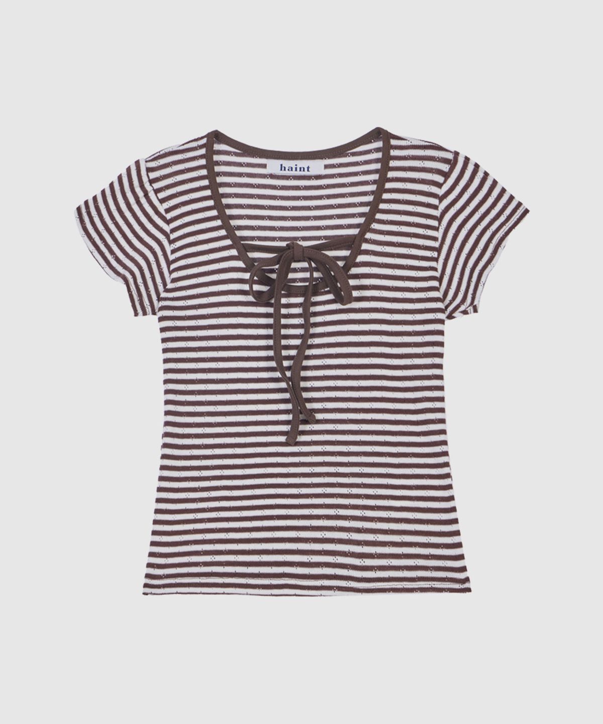 헤인트(HAINT) NOMA STRING STRIPE T SHIRT 2COL_BROWNGRAY