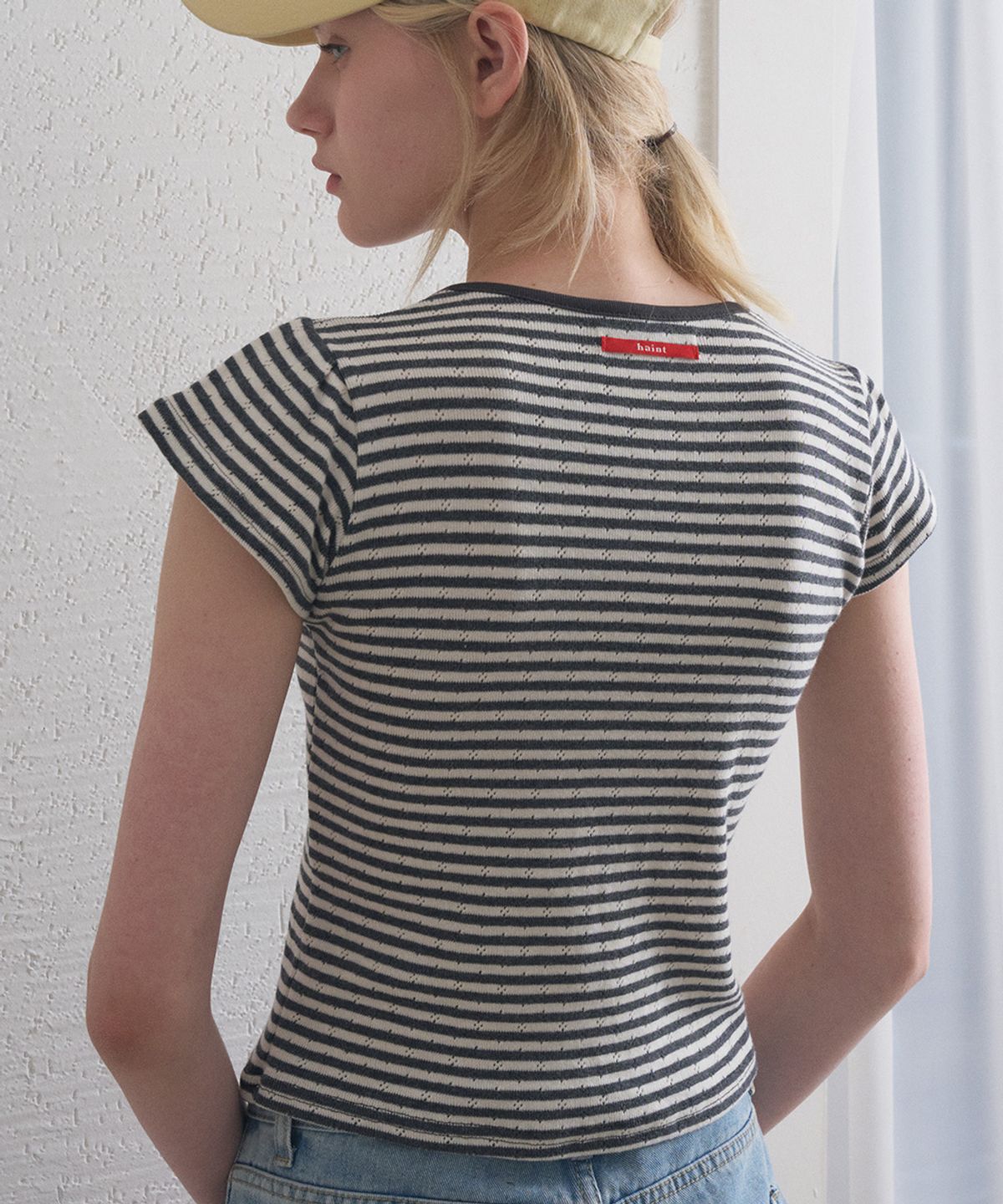 헤인트(HAINT) NOMA STRING STRIPE T SHIRT 2COL_BROWNGRAY