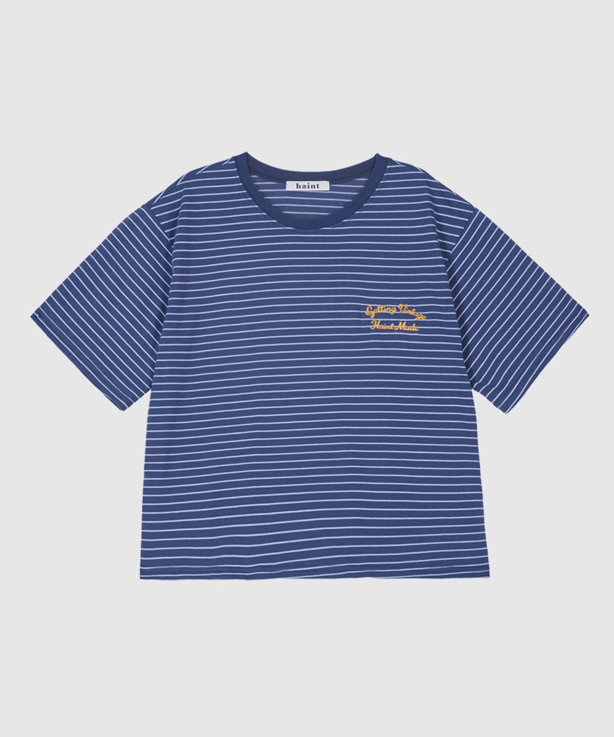 헤인트(HAINT) HAINT STRIPE CONTRAST NECK T SHIRT 2COL_NAVY