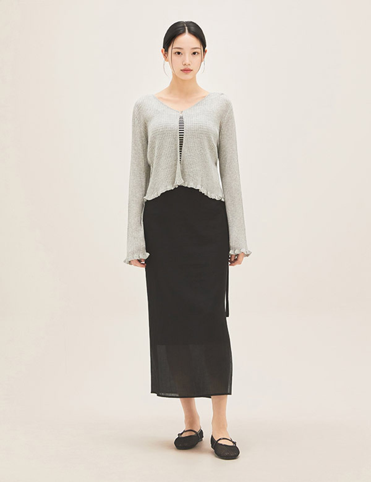 로엠(ROEM) 시스루 긴팔 가디건 RMCKG25RT2