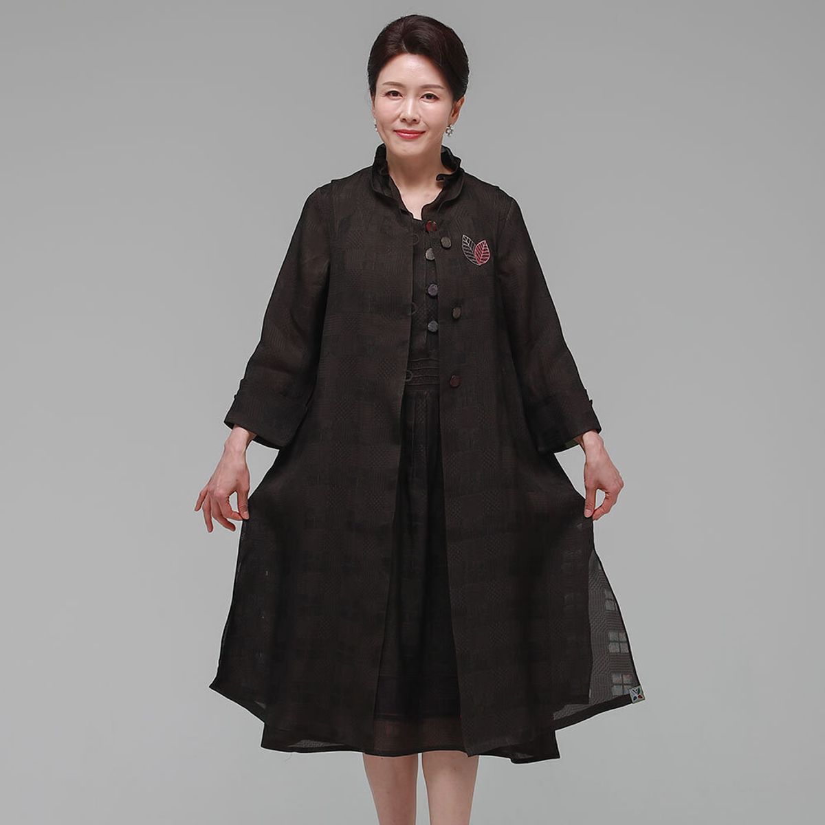 하랑한복(HARANG HANBOK) 나래드리 여름 여성 인견 조끼 브라운