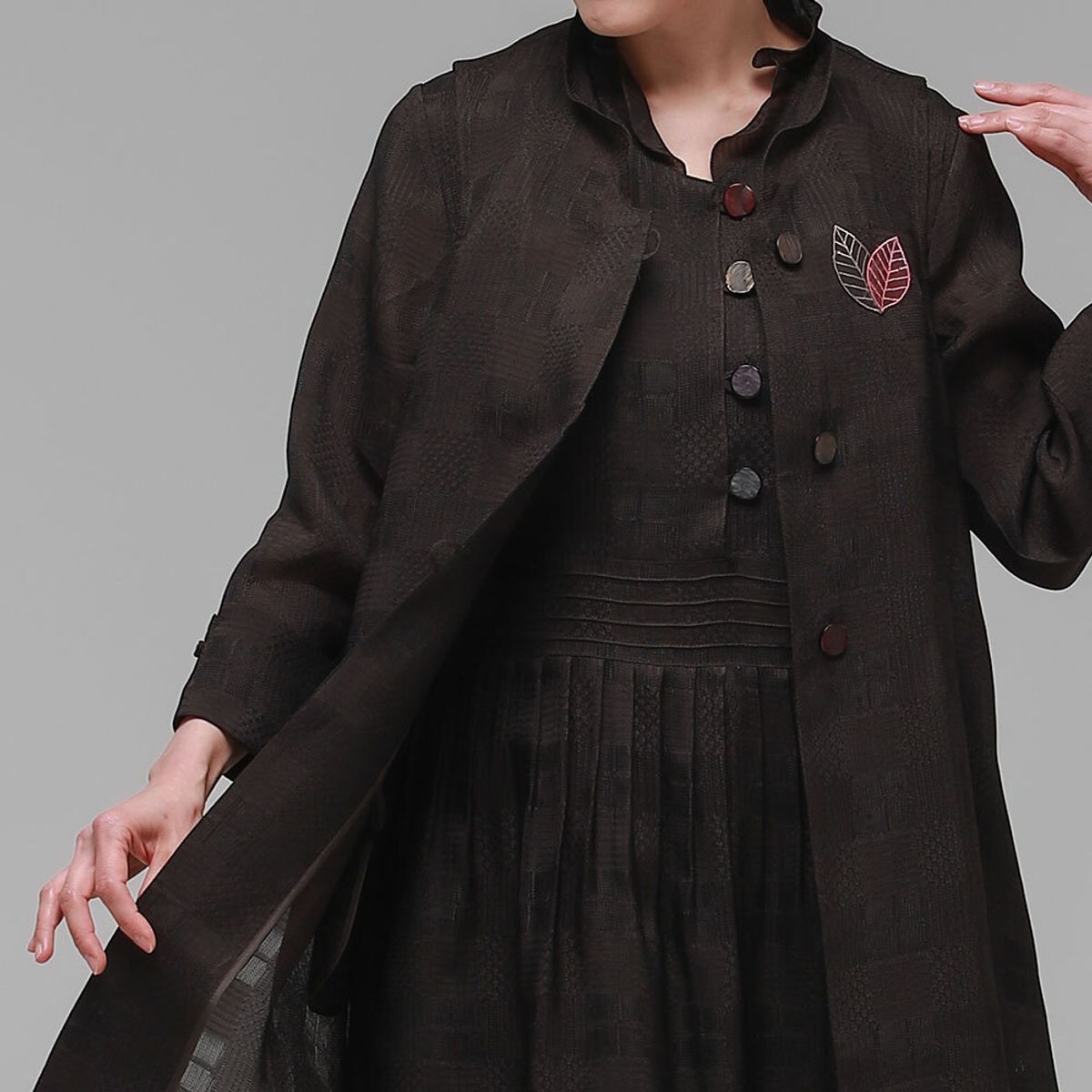 하랑한복(HARANG HANBOK) 나래드리 여름 여성 인견 조끼 브라운