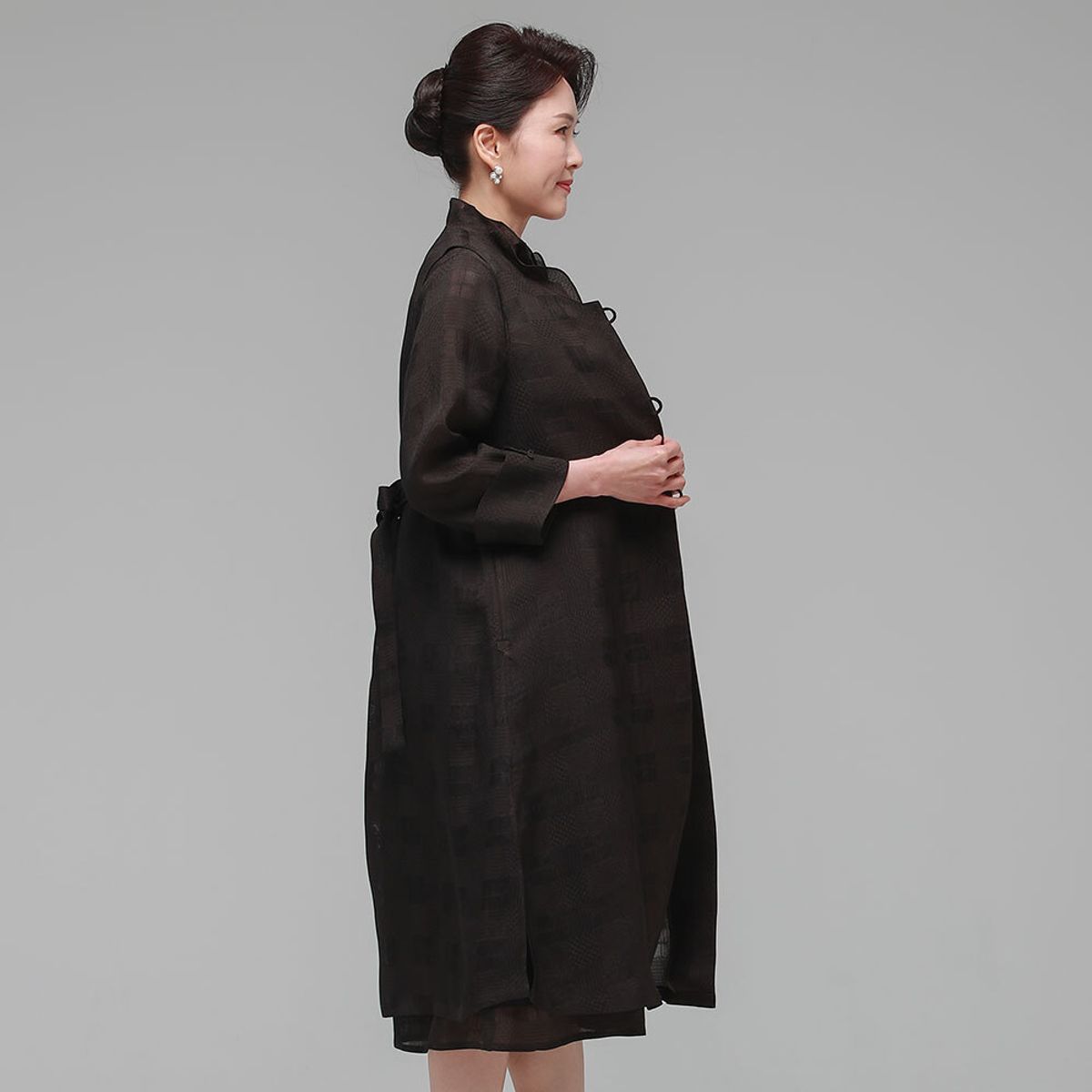 하랑한복(HARANG HANBOK) 나래드리 여름 여성 인견 조끼 브라운