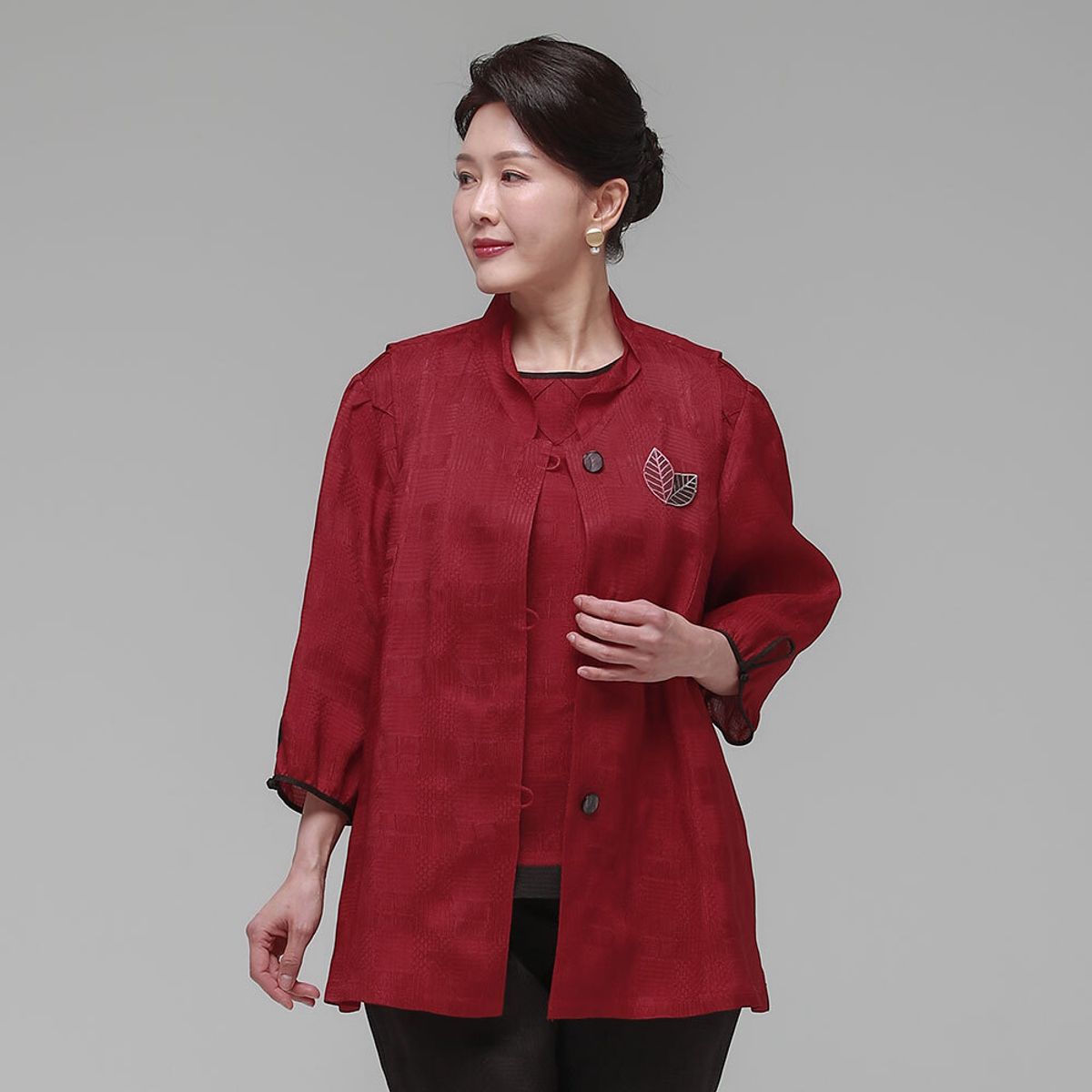 하랑한복(HARANG HANBOK) 시원드리 여름 여성 인견 조끼 레드