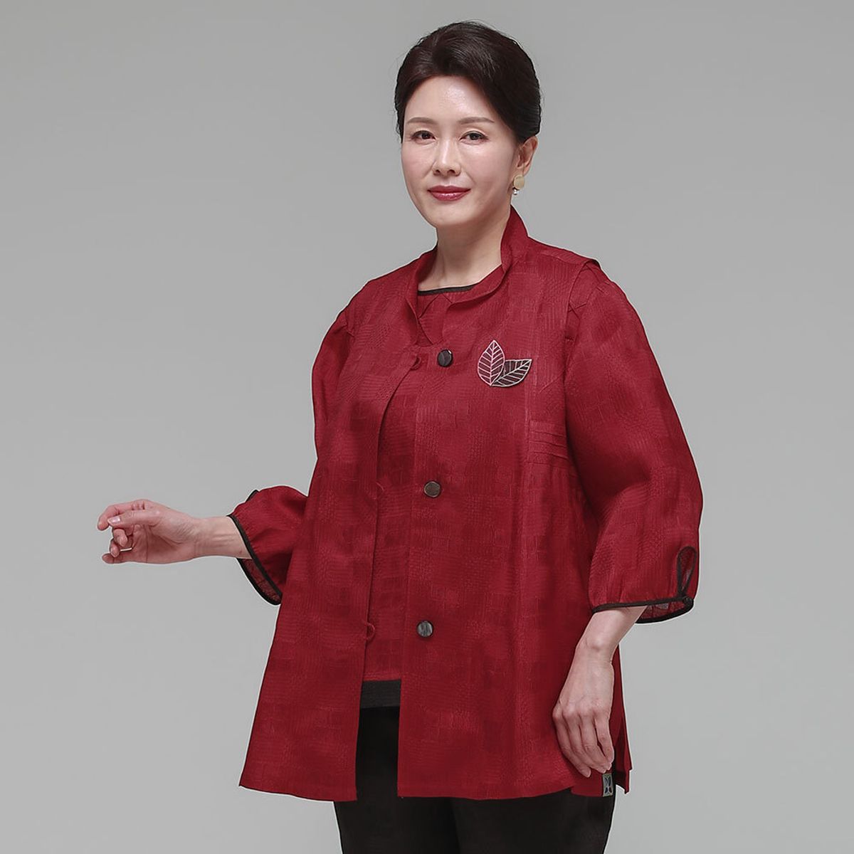 하랑한복(HARANG HANBOK) 시원드리 여름 여성 인견 조끼 레드