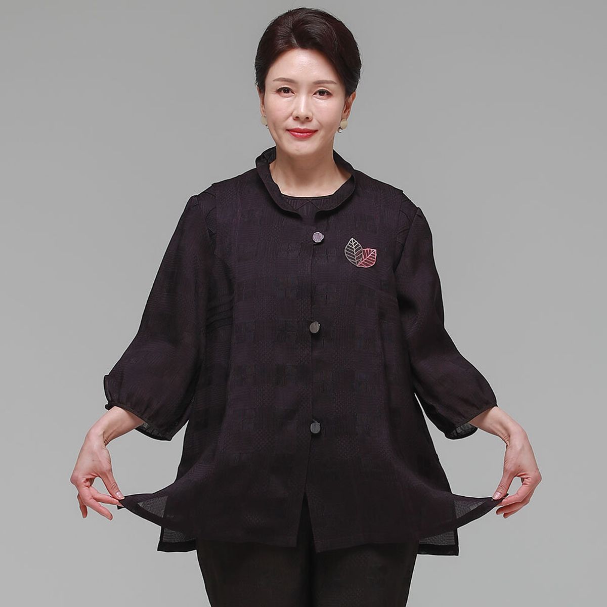 하랑한복(HARANG HANBOK) 시원드리 여름 여성 인견 조끼 보라