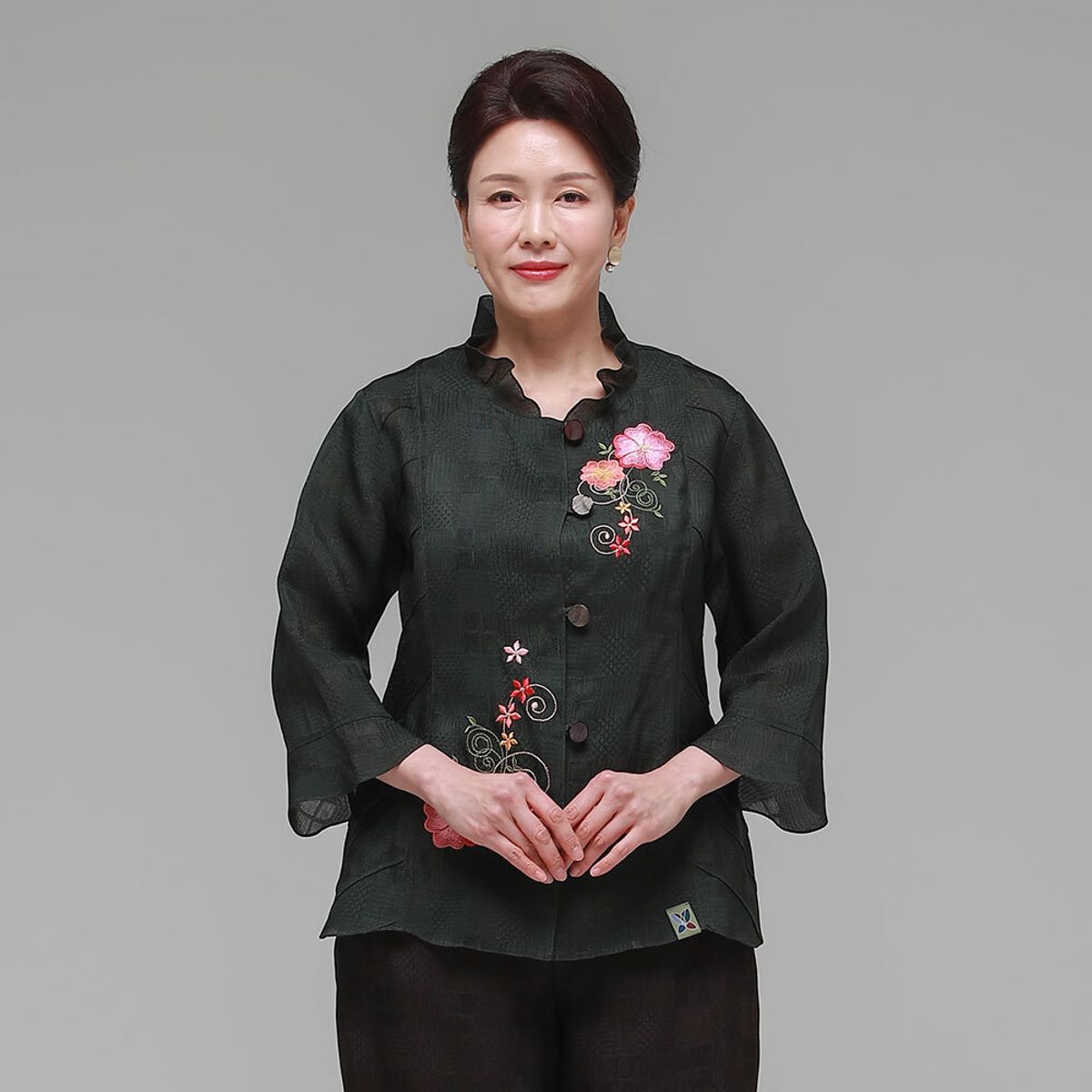 하랑한복(HARANG HANBOK) 애정드리 여름 여성 인견 자켓 카키