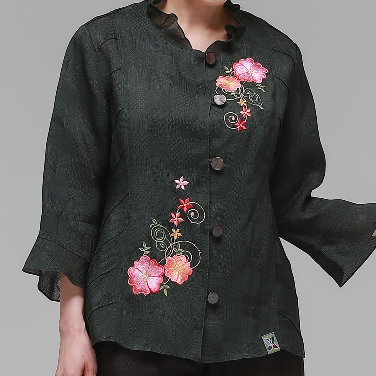하랑한복(HARANG HANBOK) 애정드리 여름 여성 인견 자켓 카키