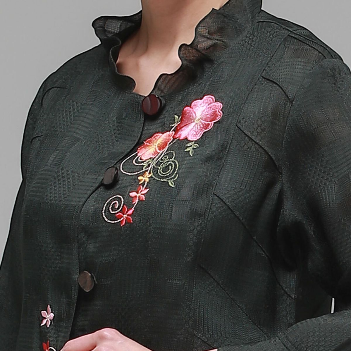 하랑한복(HARANG HANBOK) 애정드리 여름 여성 인견 자켓 카키