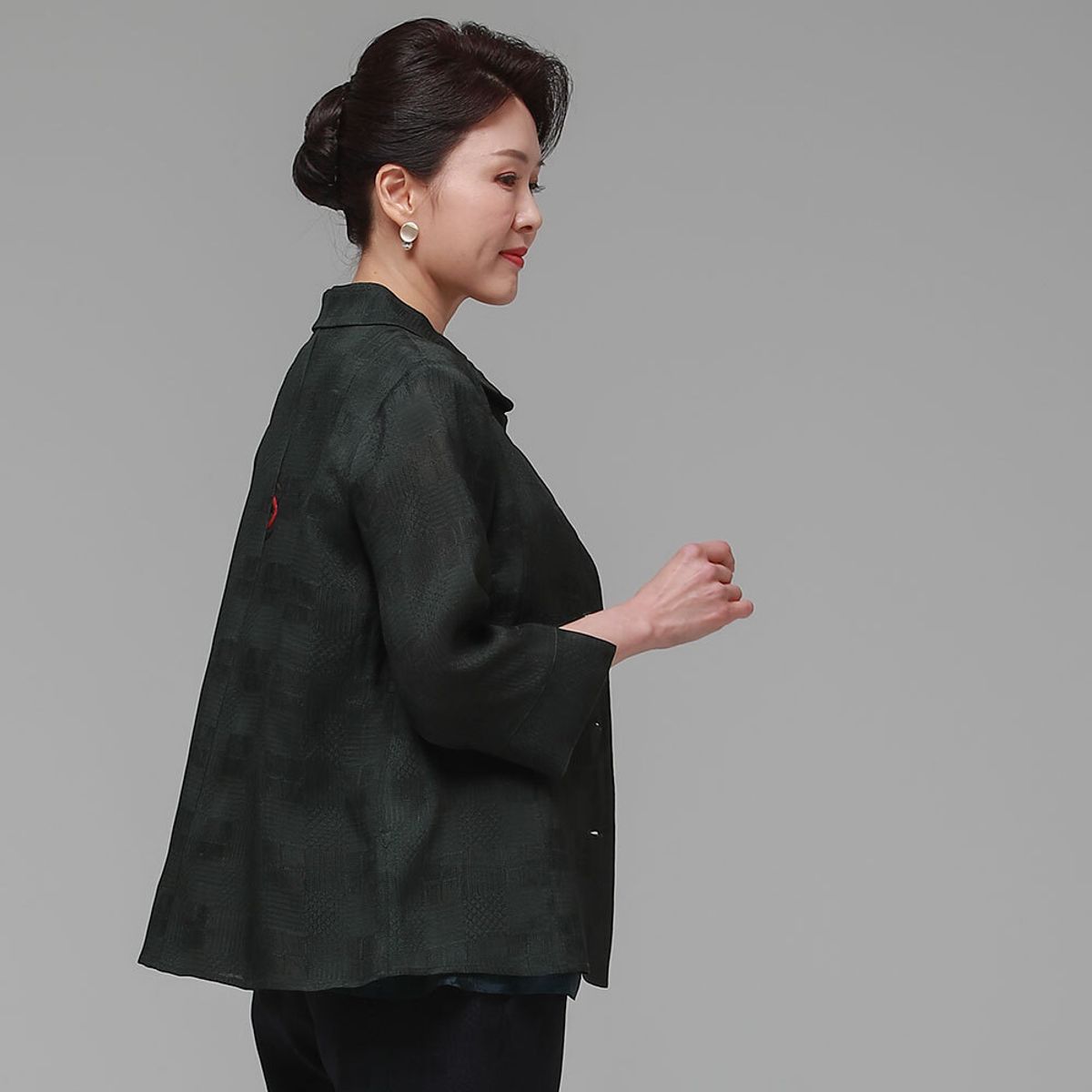 하랑한복(HARANG HANBOK) 사모드리 여름 여성 인견 자켓 카키