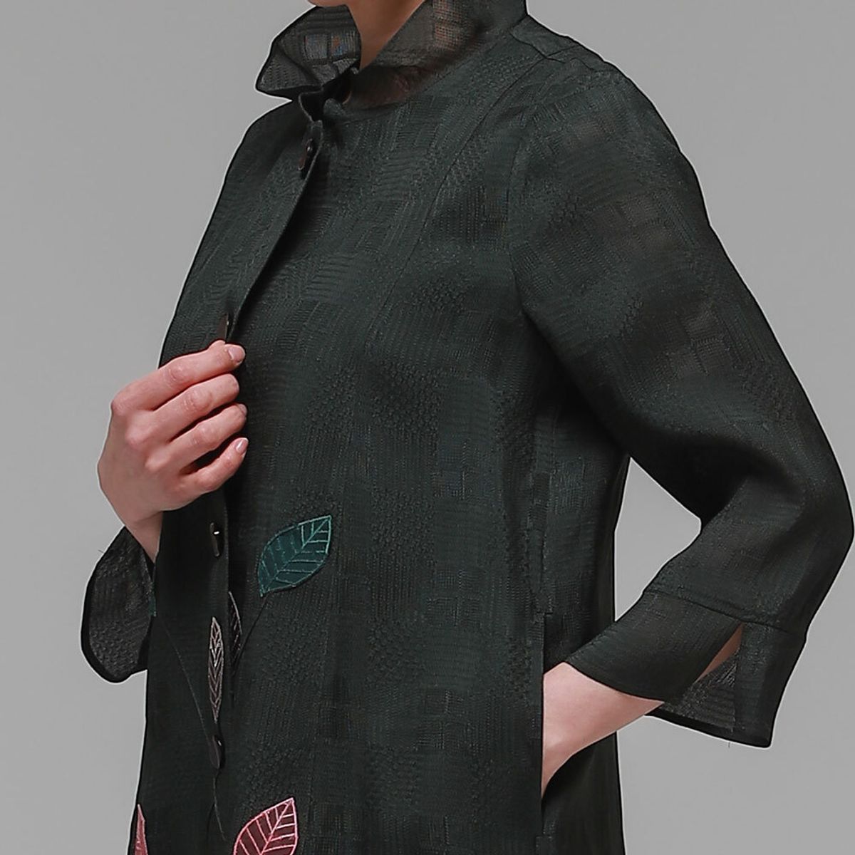하랑한복(HARANG HANBOK) 행복드리 여름 여성 인견 자켓 카키