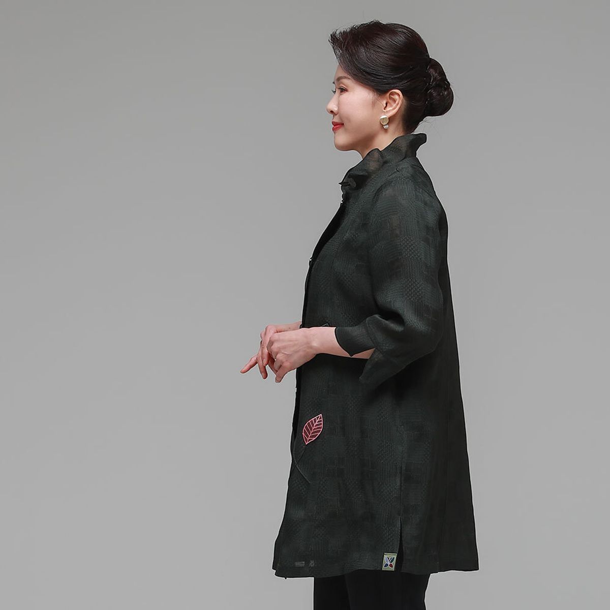 하랑한복(HARANG HANBOK) 행복드리 여름 여성 인견 자켓 카키
