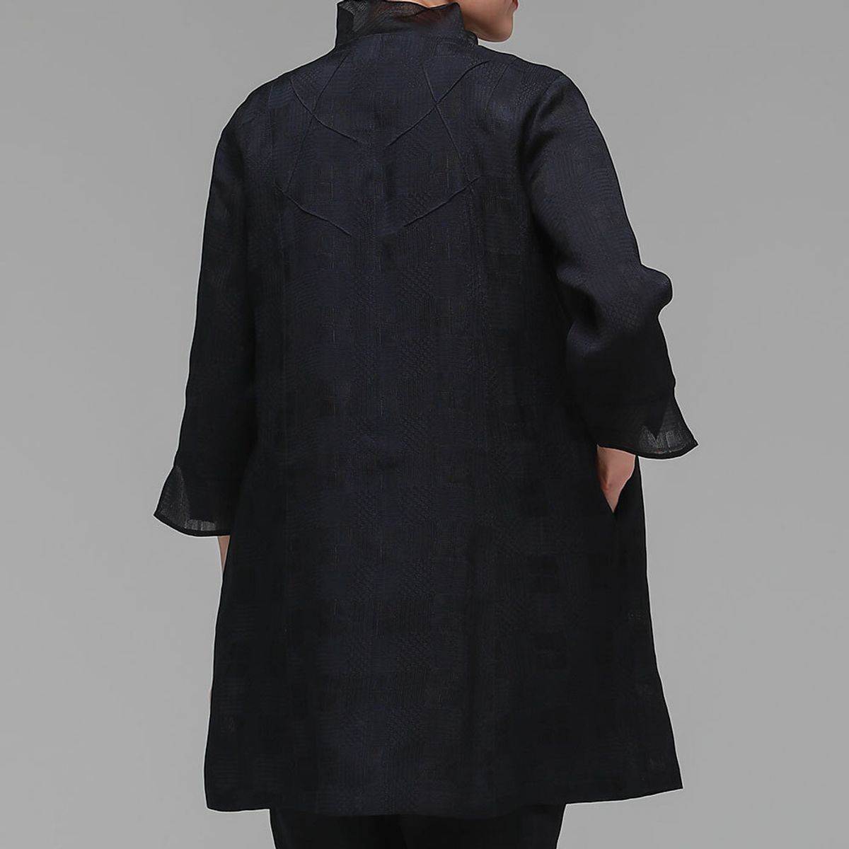 하랑한복(HARANG HANBOK) 행복드리 여름 여성 인견 자켓 네이비