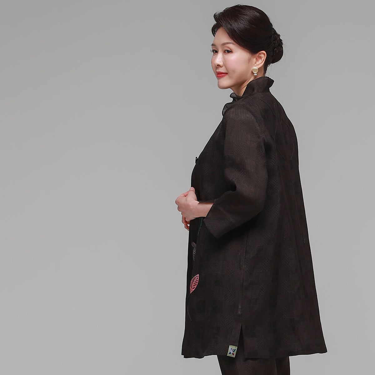 하랑한복(HARANG HANBOK) 행복드리 여름 여성 인견 자켓 브라운