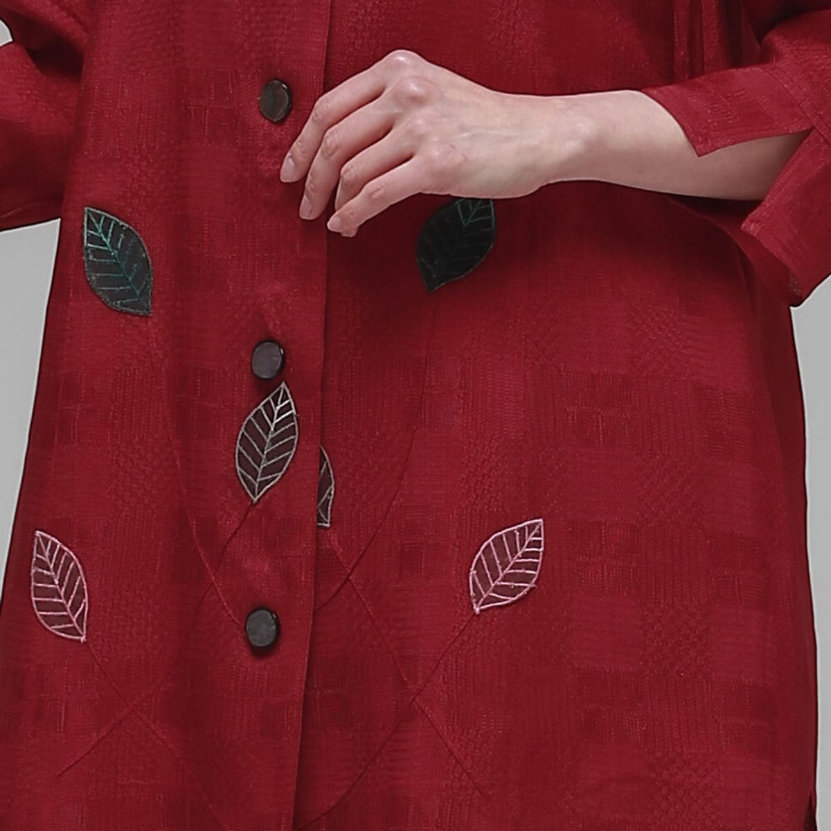 하랑한복(HARANG HANBOK) 행복드리 여름 여성 인견 자켓 레드