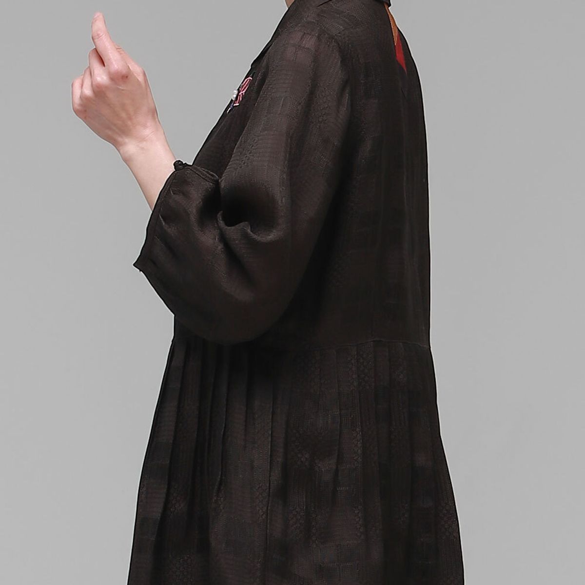 하랑한복(HARANG HANBOK) 정갈드리 여름 여성 인견 원피스 브라운