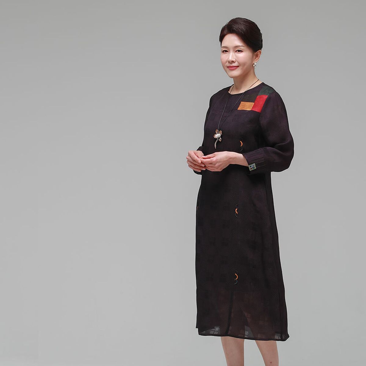 하랑한복(HARANG HANBOK) 다래드리 여름 여성 인견 원피스 보라