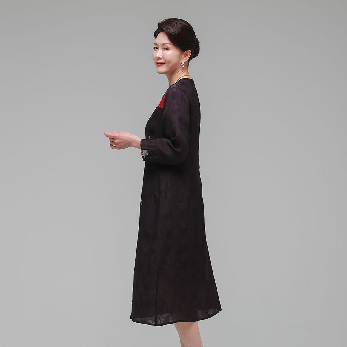 하랑한복(HARANG HANBOK) 다래드리 여름 여성 인견 원피스 보라